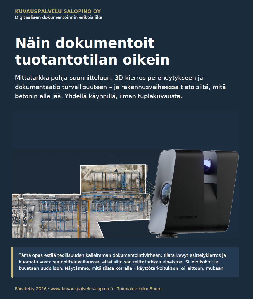 Tuotantotilan 3D-dokumentointi -opas