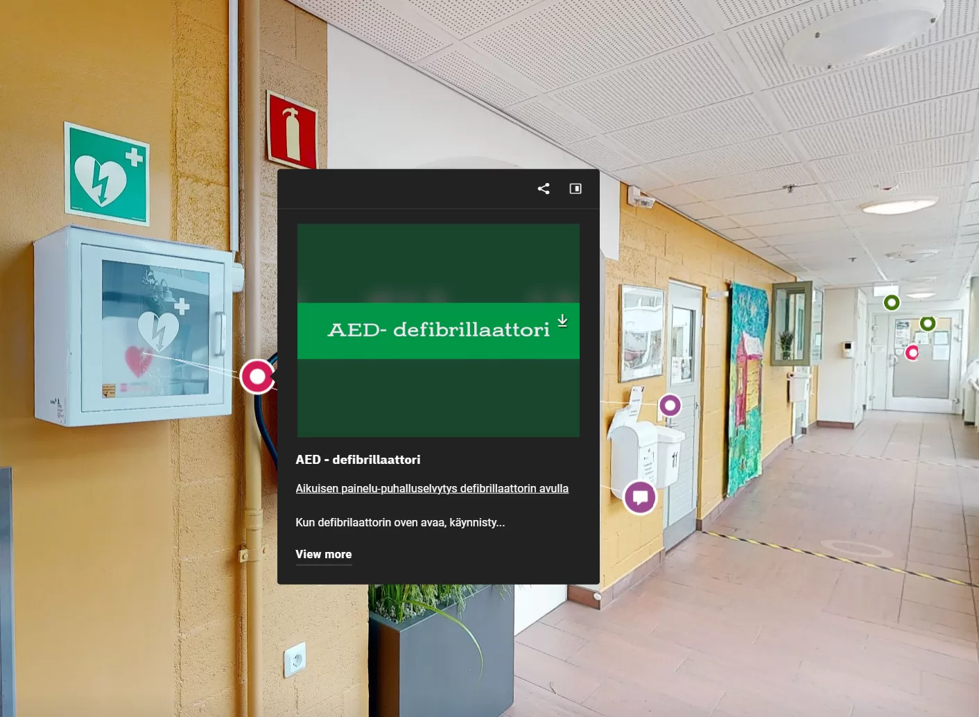 Virtuaaliseen perehdytys- ja turvallisuusmalliin lisättävät linkit, kuvat, dokumentit ja muut upotukset
